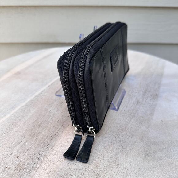 MANCINI Casablanca Collection RFID Secure Ladies Full Zip Black Wallet MSRP $115 - Picture 4 of 9